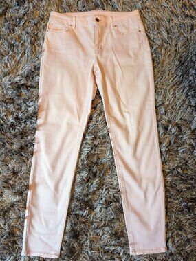 White House Black Market The Skinny Ankle Jeans Blush Pink Size 4 NWOT